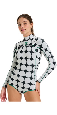 2026 Roxy Womens Rise Natural 1.5mm Long Sleeve Chest Zip Springsuit Wetsuit 26BW243502 - Salt Crystal